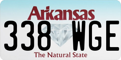 AR license plate 338WGE
