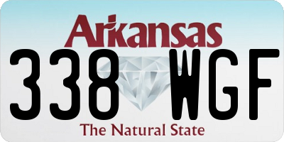 AR license plate 338WGF