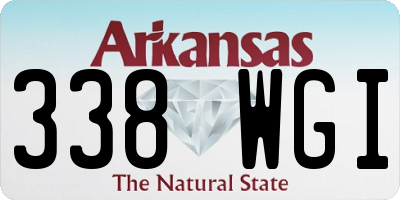 AR license plate 338WGI