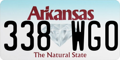 AR license plate 338WGO
