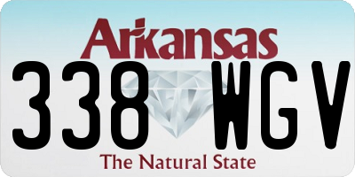 AR license plate 338WGV