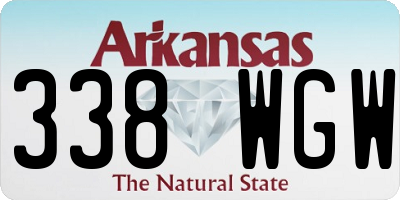 AR license plate 338WGW