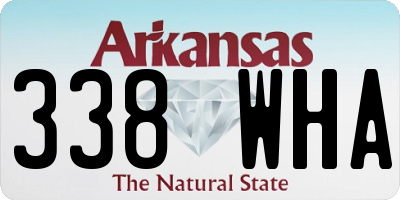 AR license plate 338WHA