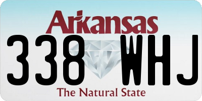 AR license plate 338WHJ