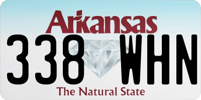 AR license plate 338WHN