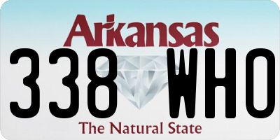 AR license plate 338WHO