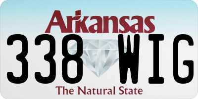 AR license plate 338WIG