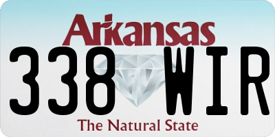 AR license plate 338WIR