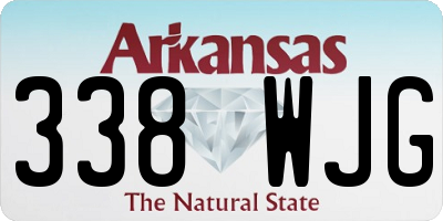 AR license plate 338WJG