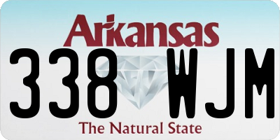 AR license plate 338WJM