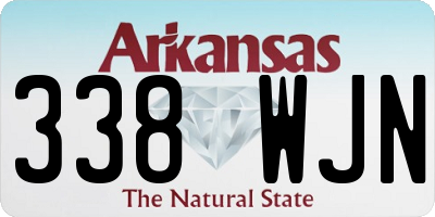 AR license plate 338WJN