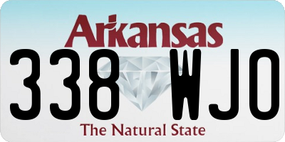 AR license plate 338WJO