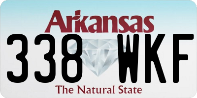 AR license plate 338WKF