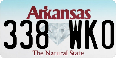 AR license plate 338WKO