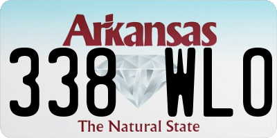 AR license plate 338WLO