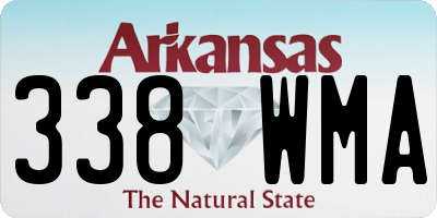 AR license plate 338WMA