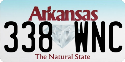 AR license plate 338WNC