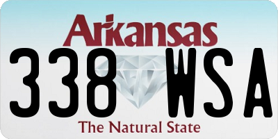 AR license plate 338WSA
