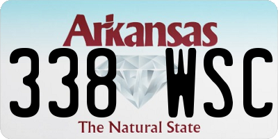 AR license plate 338WSC