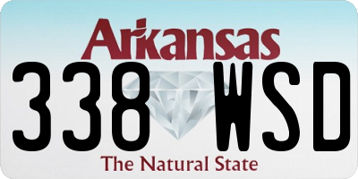 AR license plate 338WSD