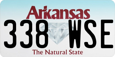 AR license plate 338WSE