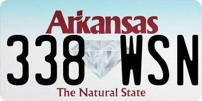 AR license plate 338WSN