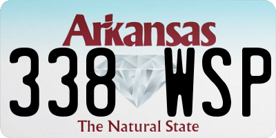AR license plate 338WSP