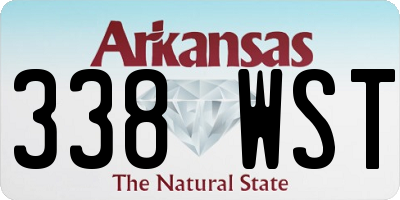 AR license plate 338WST