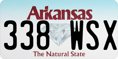 AR license plate 338WSX
