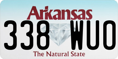 AR license plate 338WUO