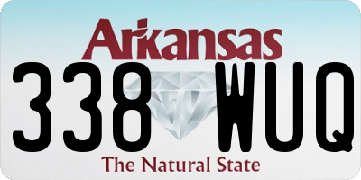 AR license plate 338WUQ