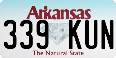AR license plate 339KUN