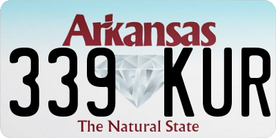 AR license plate 339KUR