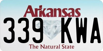 AR license plate 339KWA