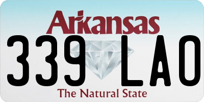 AR license plate 339LAO