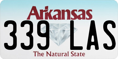 AR license plate 339LAS