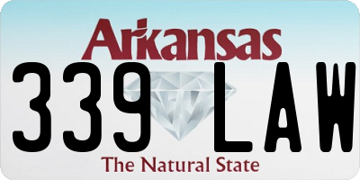AR license plate 339LAW