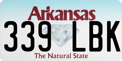 AR license plate 339LBK