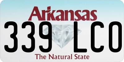 AR license plate 339LCO