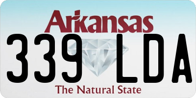 AR license plate 339LDA