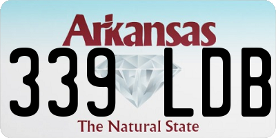 AR license plate 339LDB