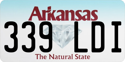 AR license plate 339LDI