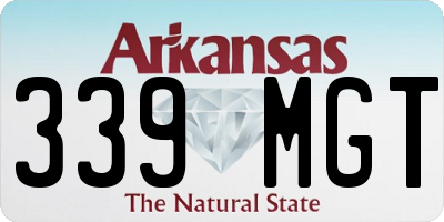 AR license plate 339MGT