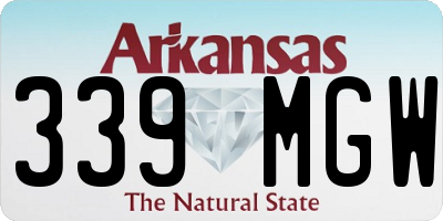 AR license plate 339MGW