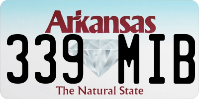 AR license plate 339MIB