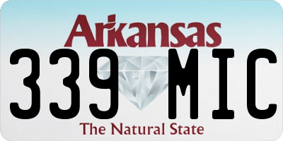 AR license plate 339MIC