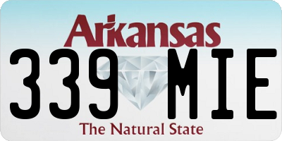 AR license plate 339MIE