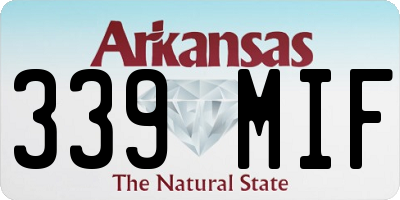 AR license plate 339MIF