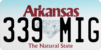 AR license plate 339MIG
