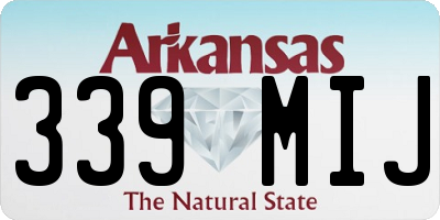AR license plate 339MIJ